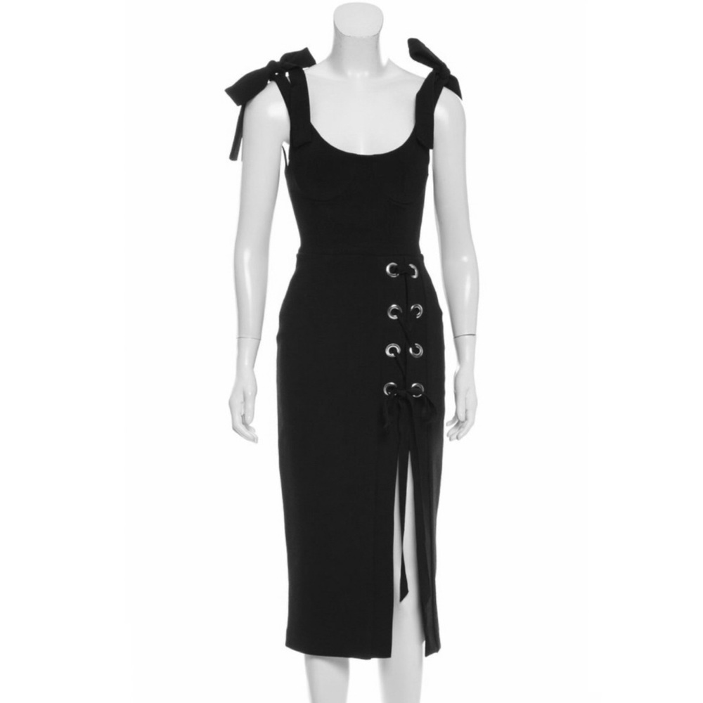 NEW Rebecca Vallance Celestina Dress w Ties & Slit